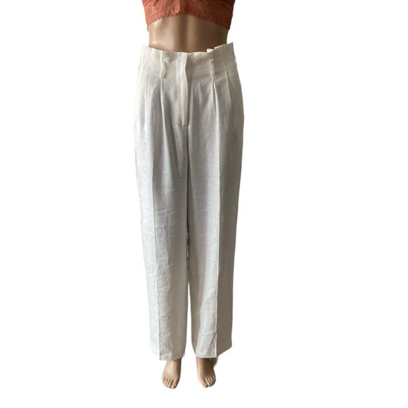Excursion High Rise Linen Size 2 White Pants - Picture 1 of 10